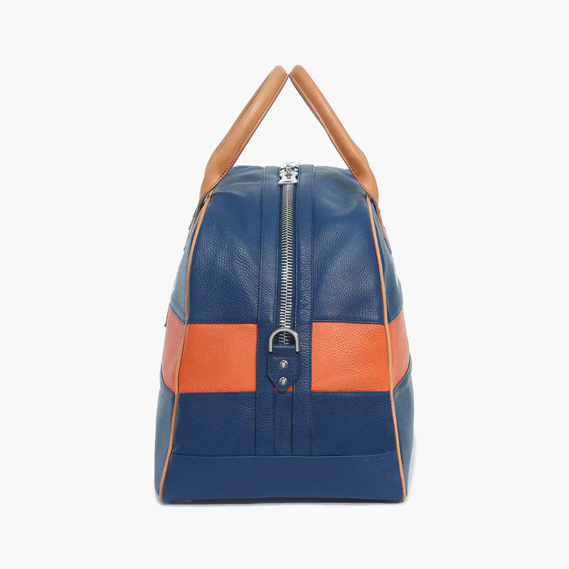 RIVIERA weekendbag marineblå/orange